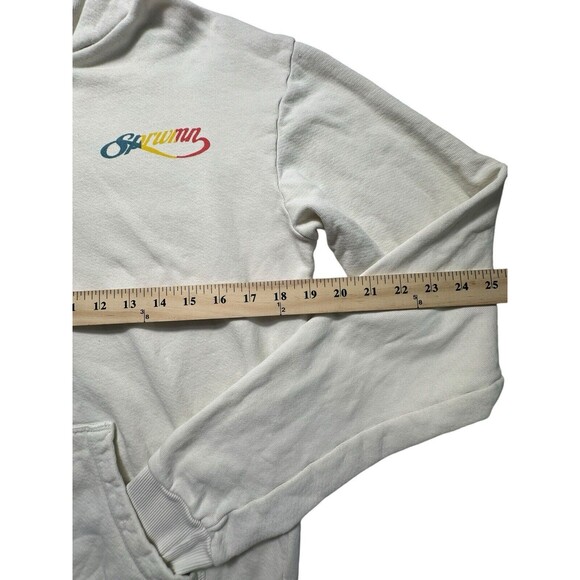 SPRWMN Revolve Sz Small Script Logo Hoodie Sweatshirt Cream Long Sleeve #KL11-5 - Picture 5 of 14